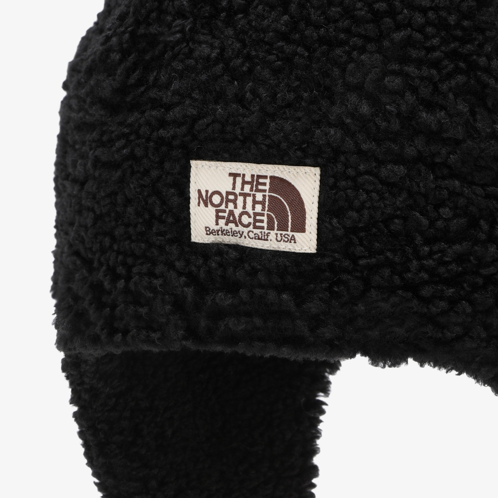 FLUFFY EARMUFF BEANIE BLACK