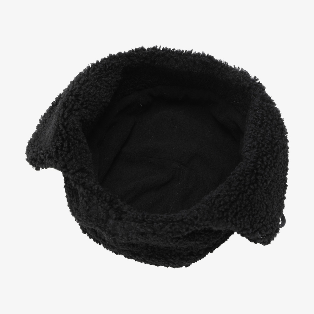FLUFFY EARMUFF BEANIE BLACK