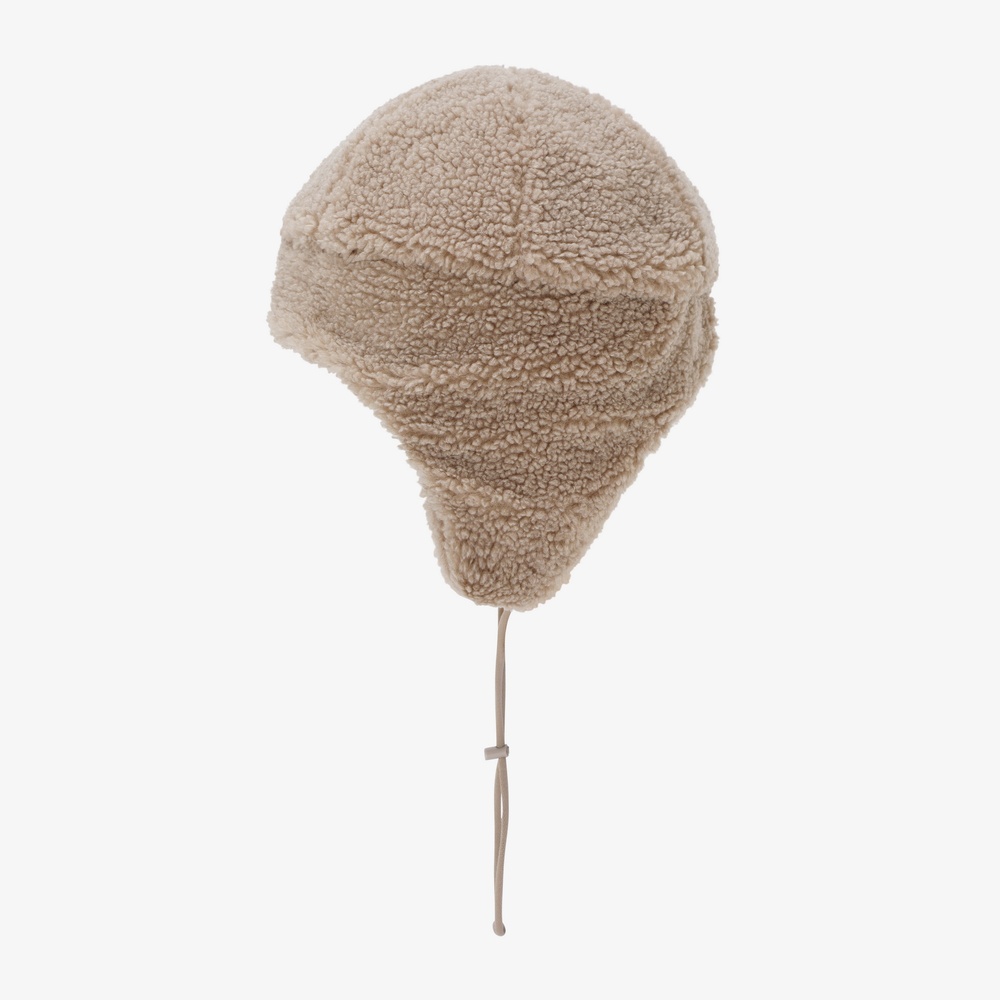 FLUFFY EARMUFF BEANIE WALNUT