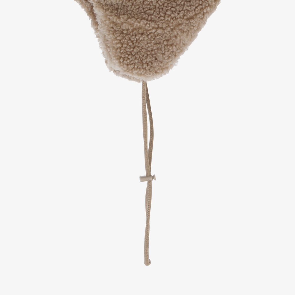 FLUFFY EARMUFF BEANIE WALNUT
