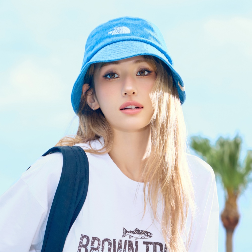 LOGO BUCKET HAT BLUE