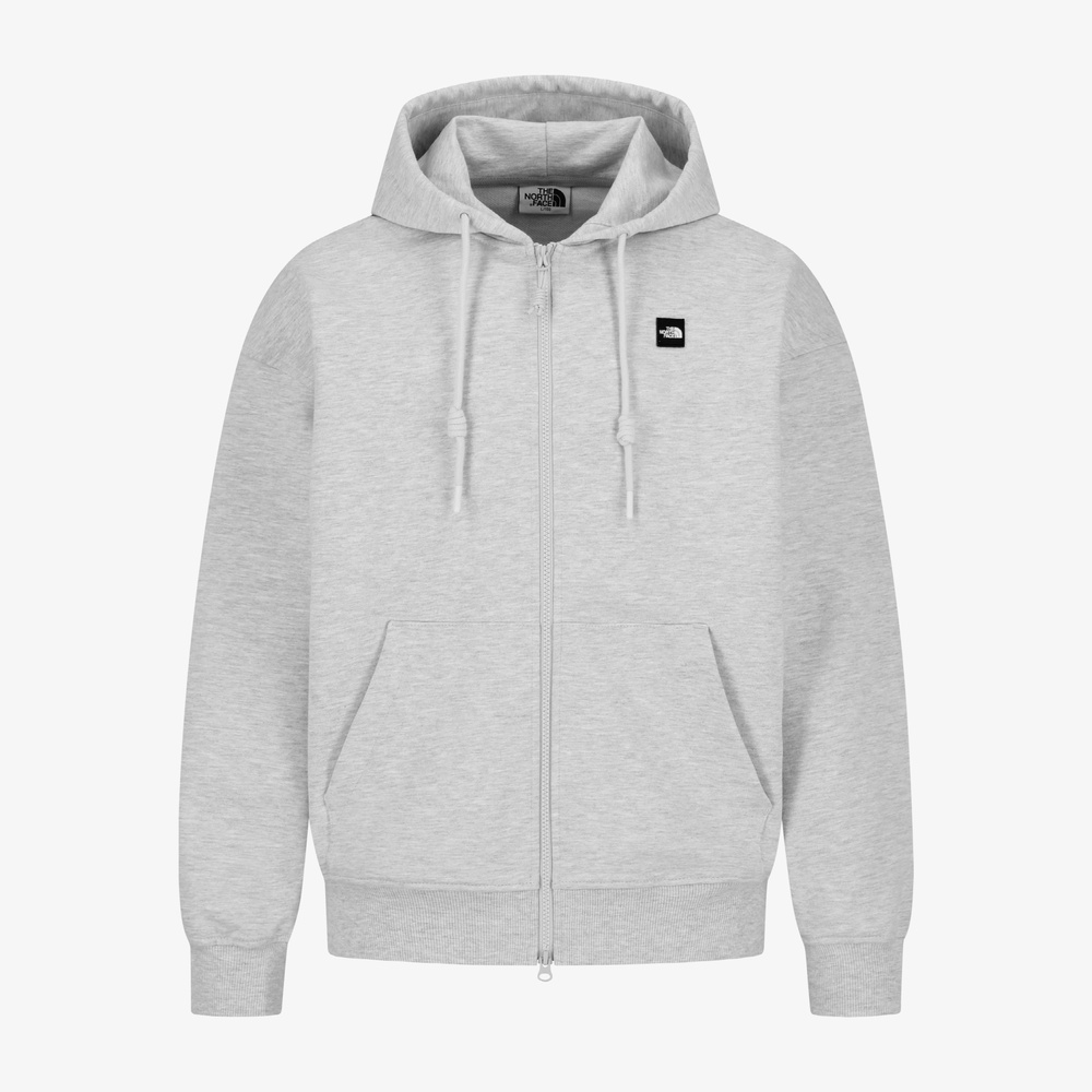 WHITE LABEL HOODIE ZIP-UP MELANGE GREY