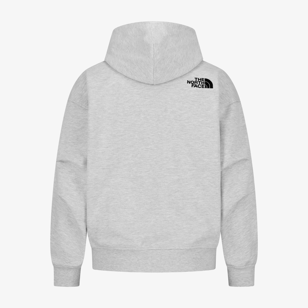 WHITE LABEL HOODIE ZIP-UP MELANGE GREY