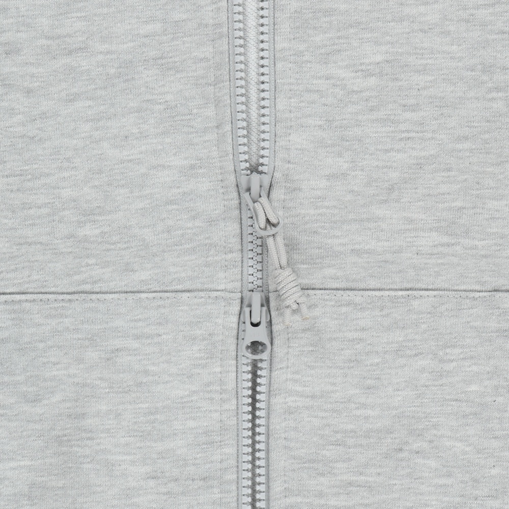 WHITE LABEL HOODIE ZIP-UP MELANGE GREY