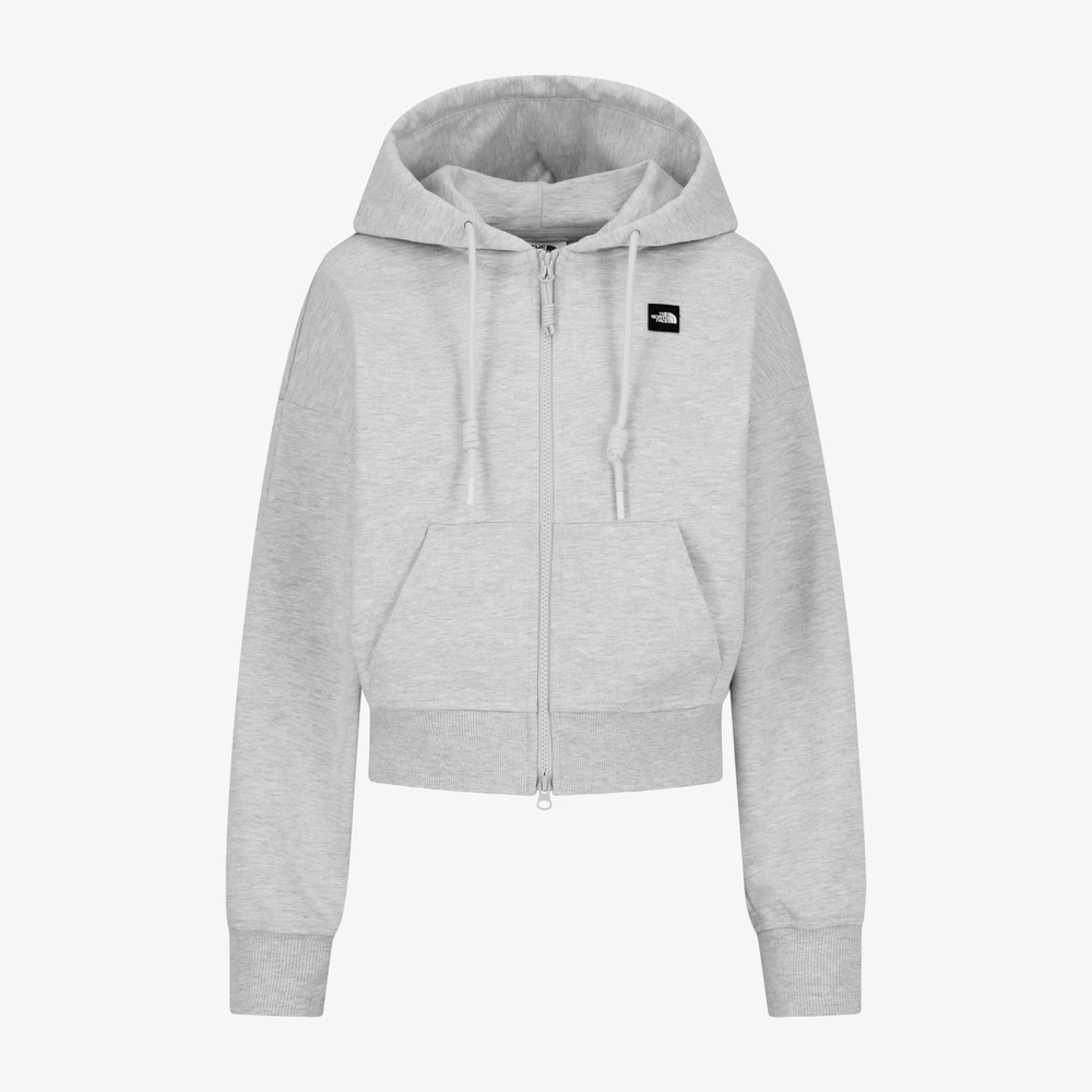 WHITE LABEL HOODIE ZIP-UP MELANGE GREY