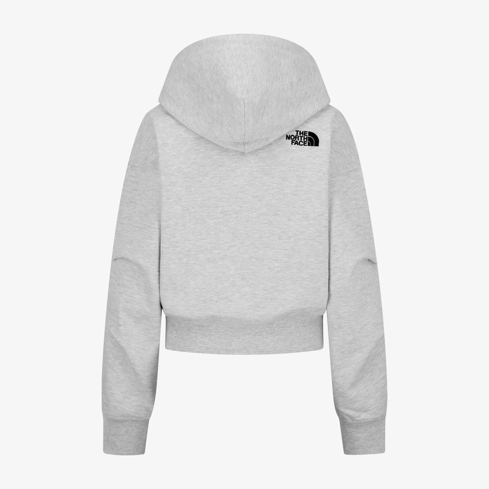 WHITE LABEL HOODIE ZIP-UP MELANGE GREY