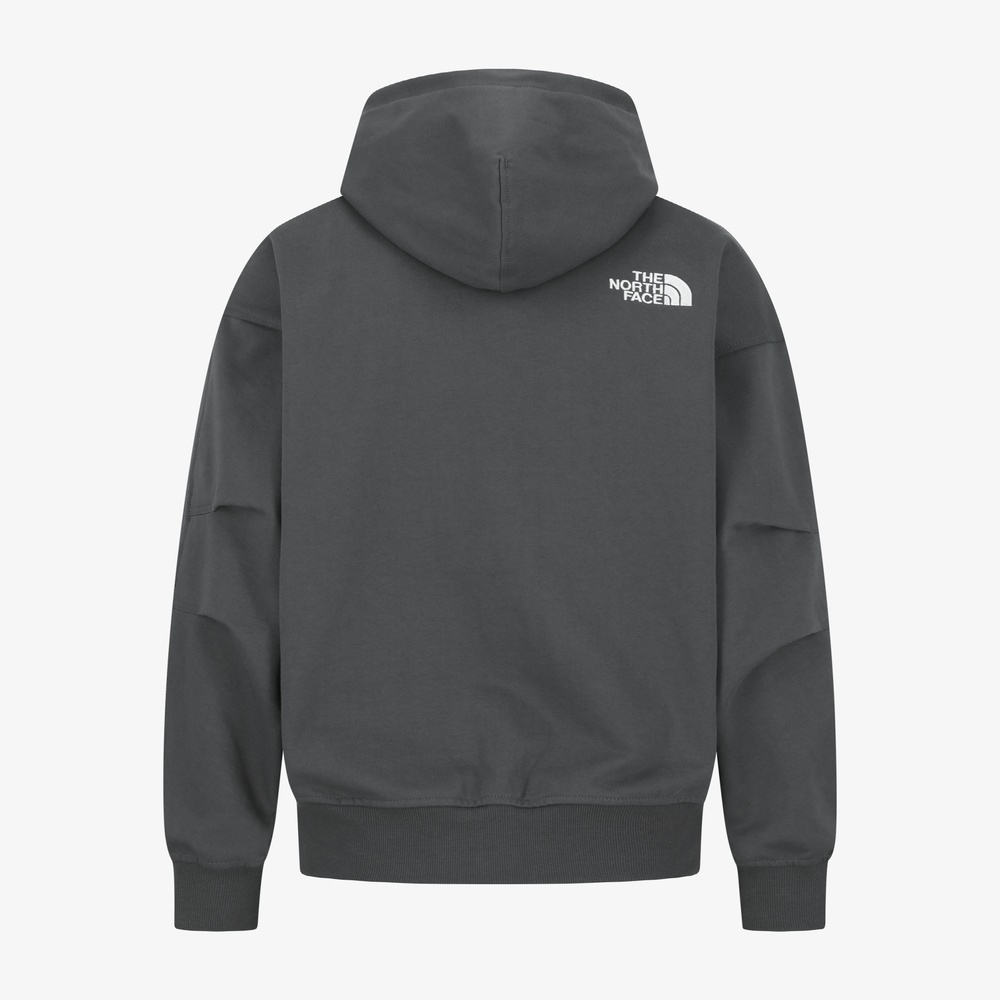 WHITE LABEL HOODIE ZIP-UP CHARCOAL GREY