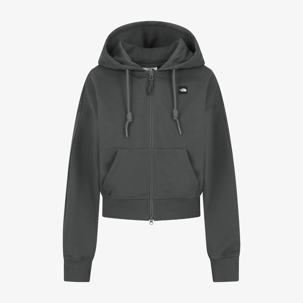 WHITE LABEL HOODIE ZIP-UP CHARCOAL GREY