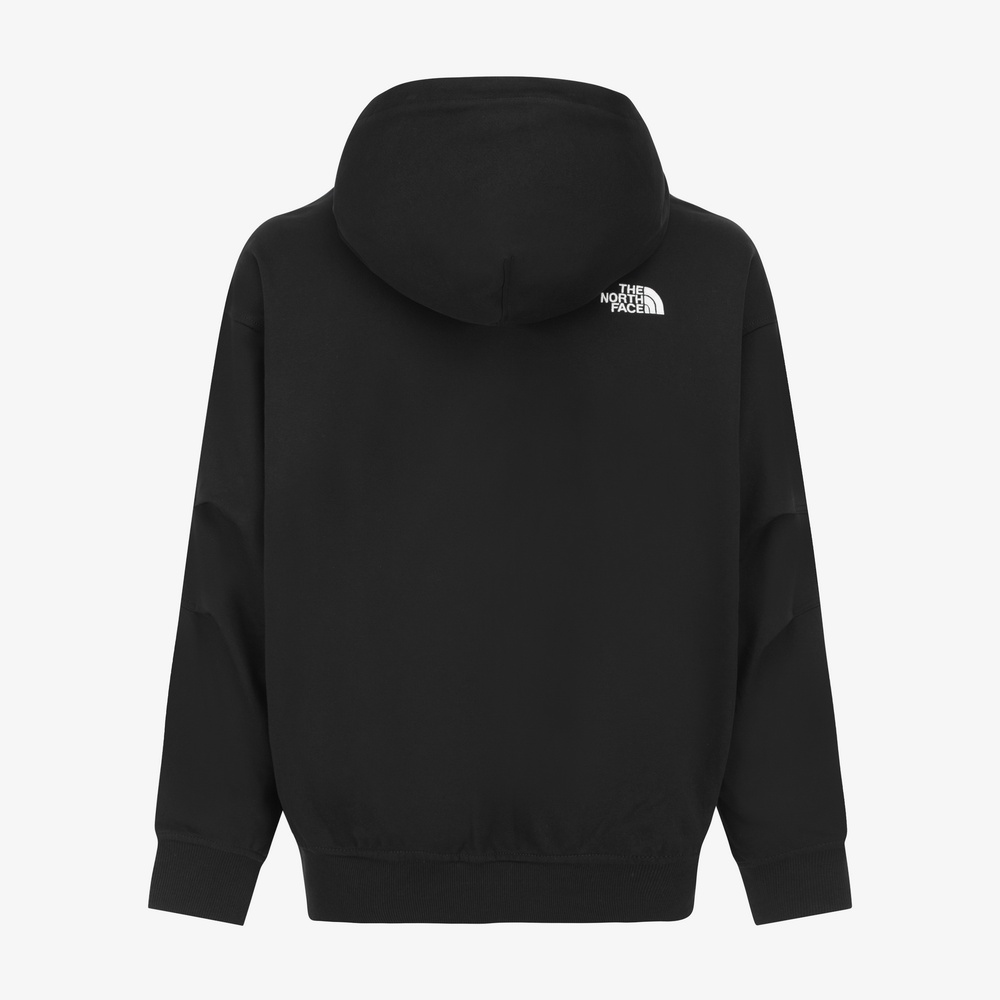 WHITE LABEL HOODIE ZIP-UP BLACK