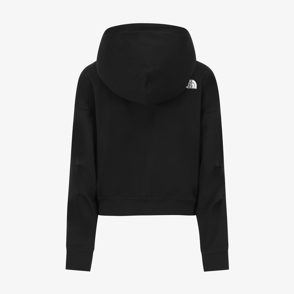 WHITE LABEL HOODIE ZIP-UP BLACK