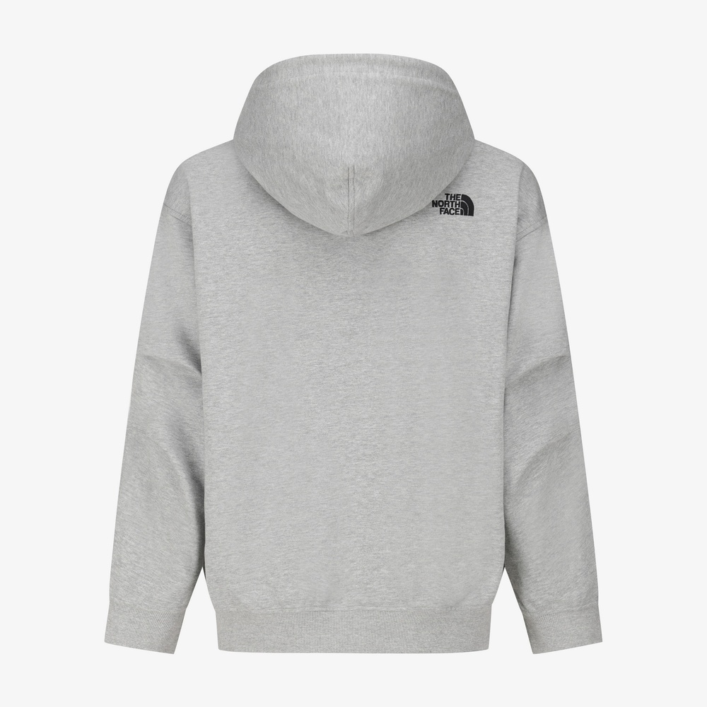 WHITE LABEL HOODIE ZIP-UP MELANGE GREY