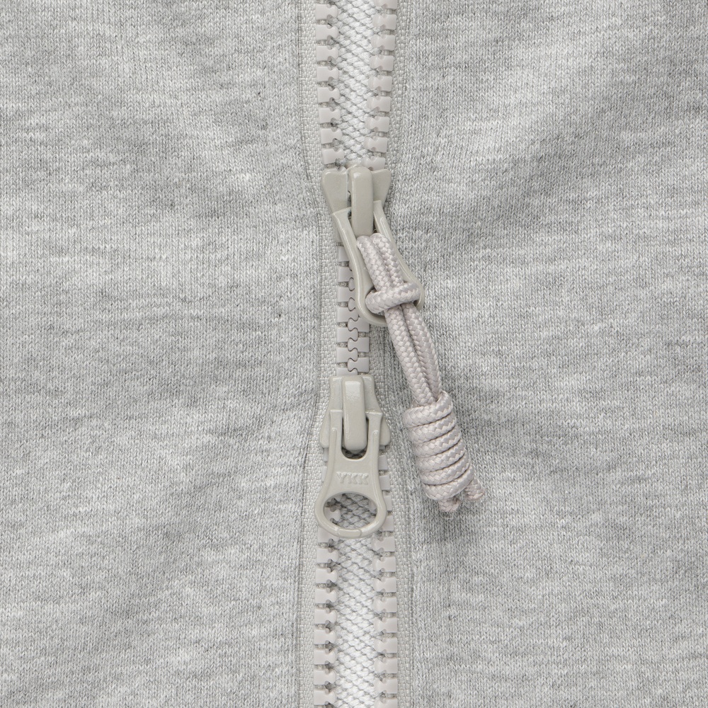 WHITE LABEL HOODIE ZIP-UP MELANGE GREY