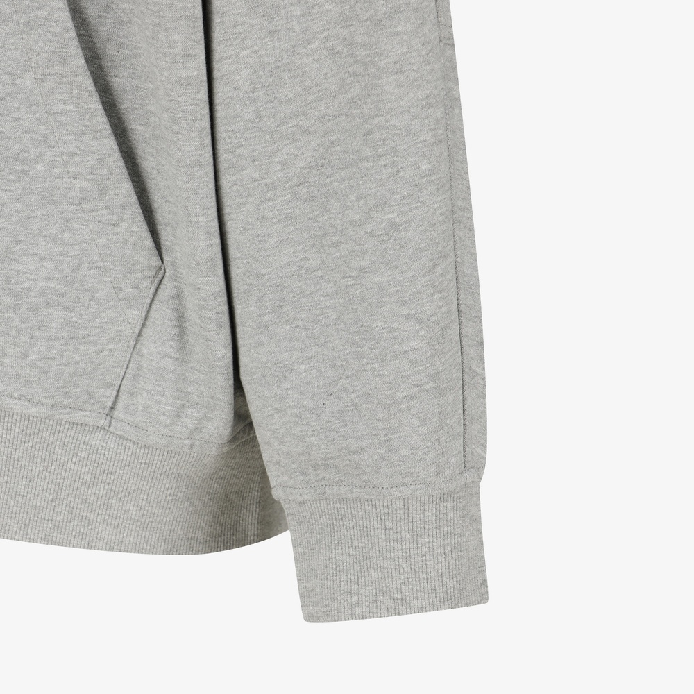 WHITE LABEL HOODIE ZIP-UP MELANGE GREY