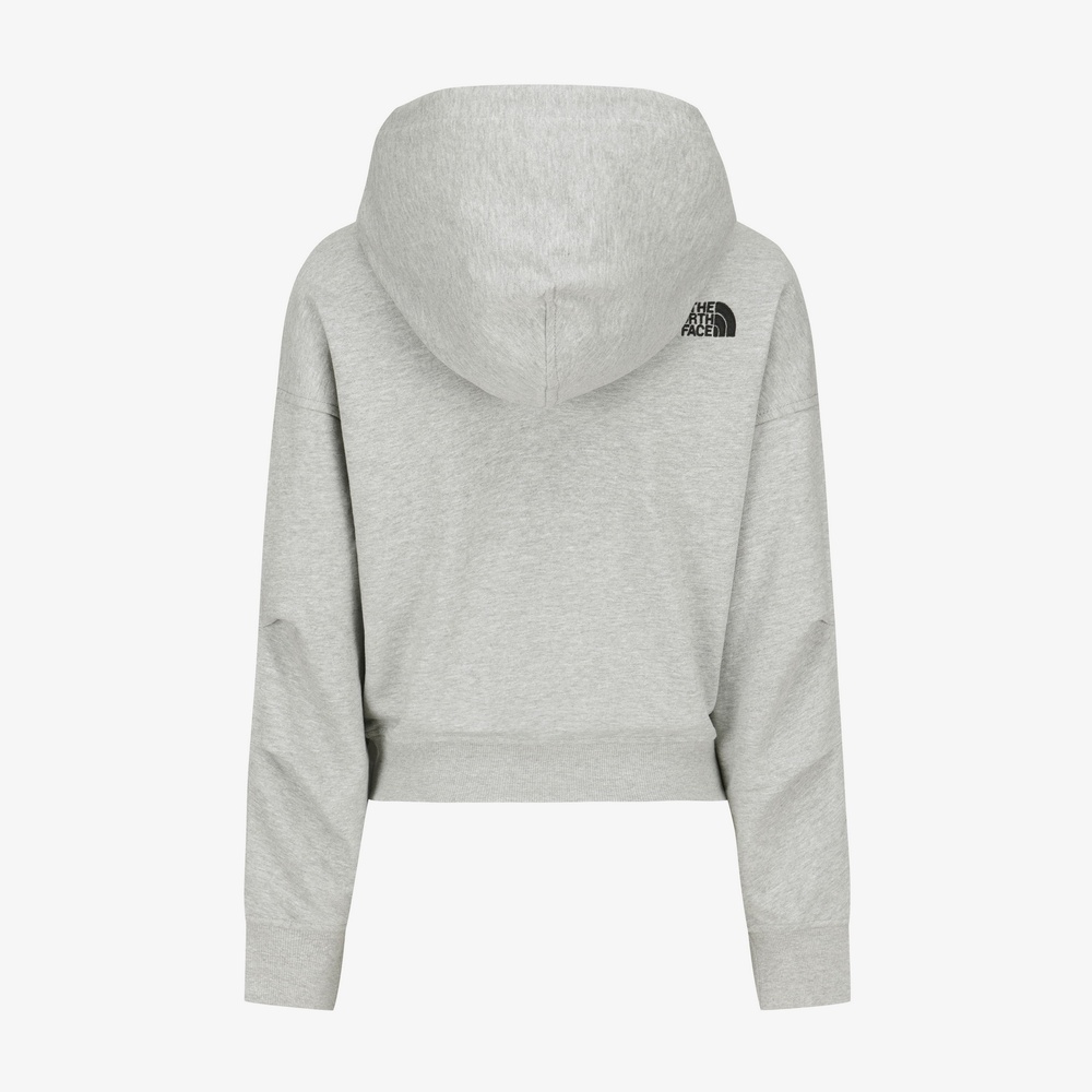 WHITE LABEL HOODIE ZIP-UP MELANGE GREY