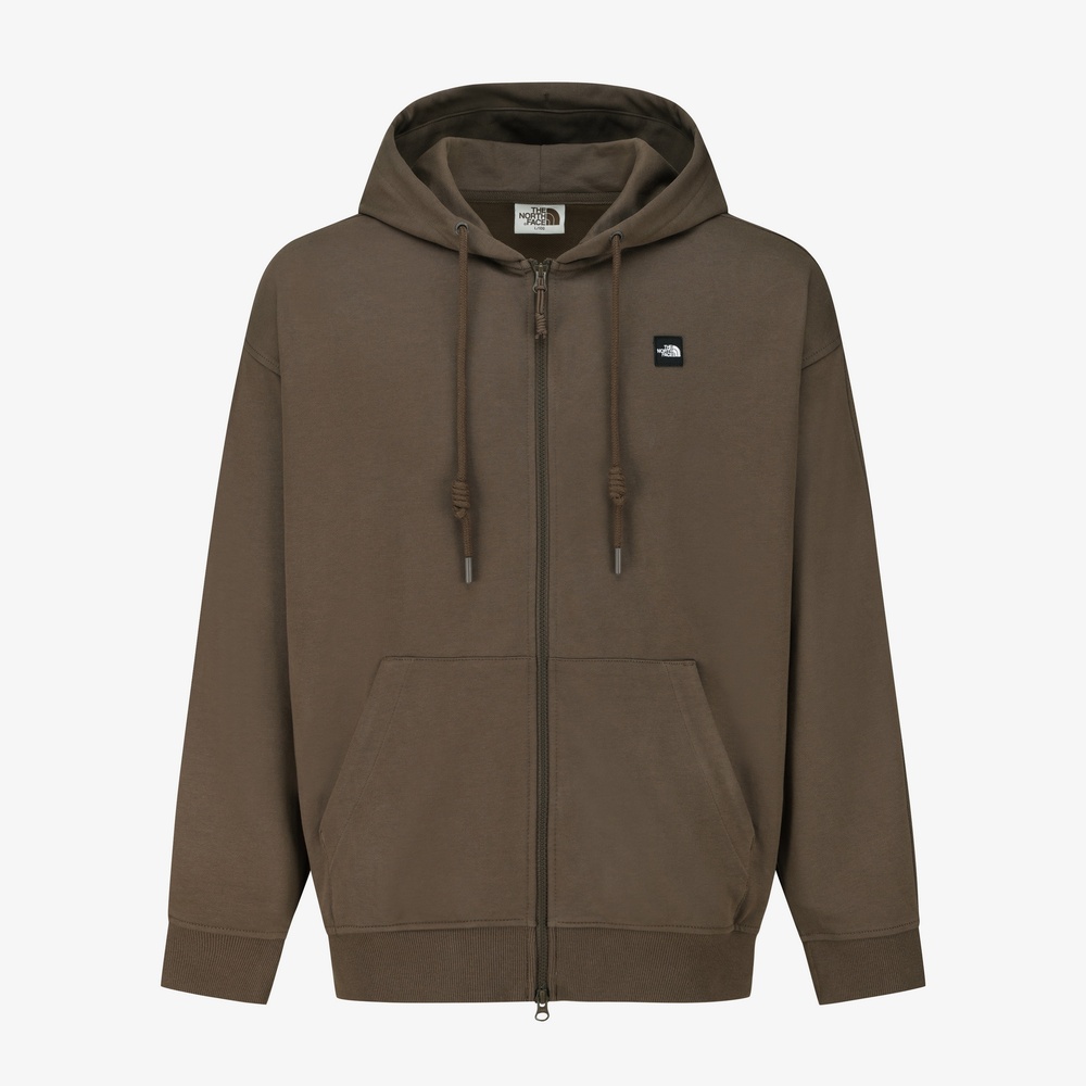 WHITE LABEL HOODIE ZIP-UP DEEP TAUPE