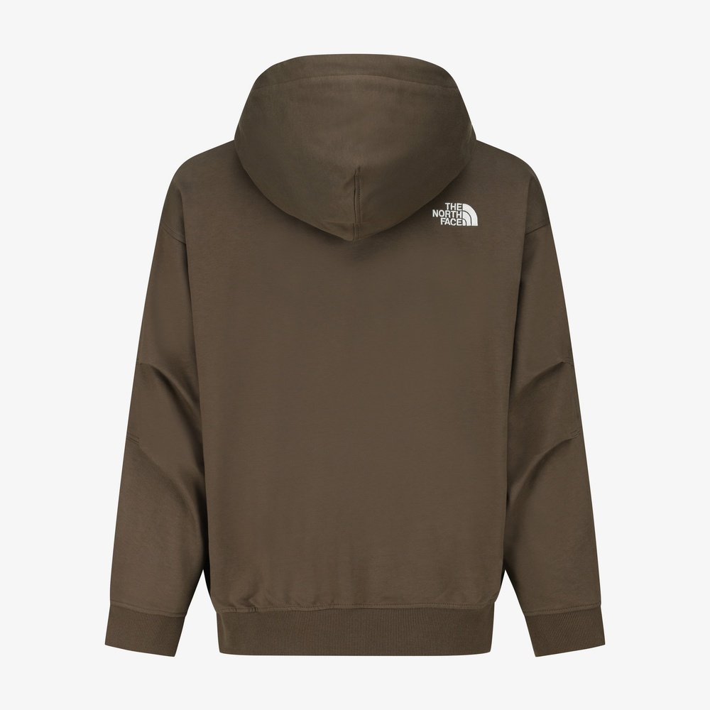 WHITE LABEL HOODIE ZIP-UP DEEP TAUPE