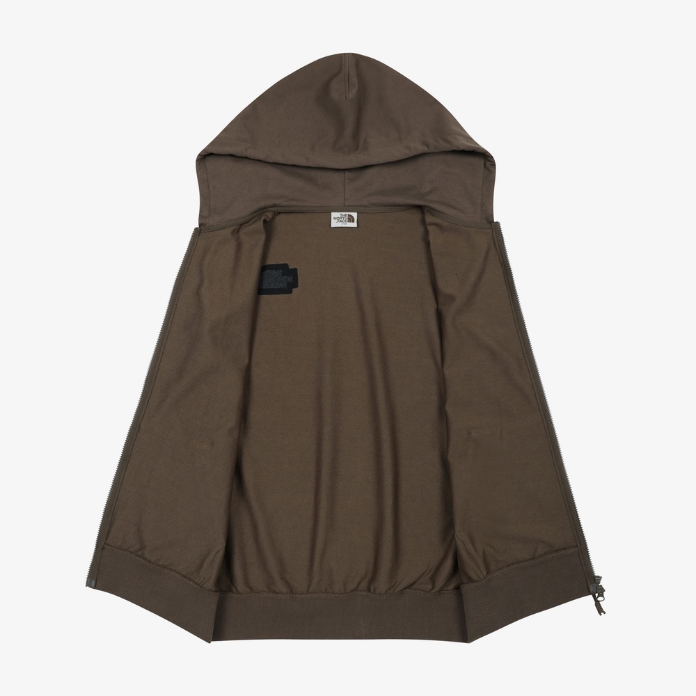 WHITE LABEL HOODIE ZIP-UP DEEP TAUPE