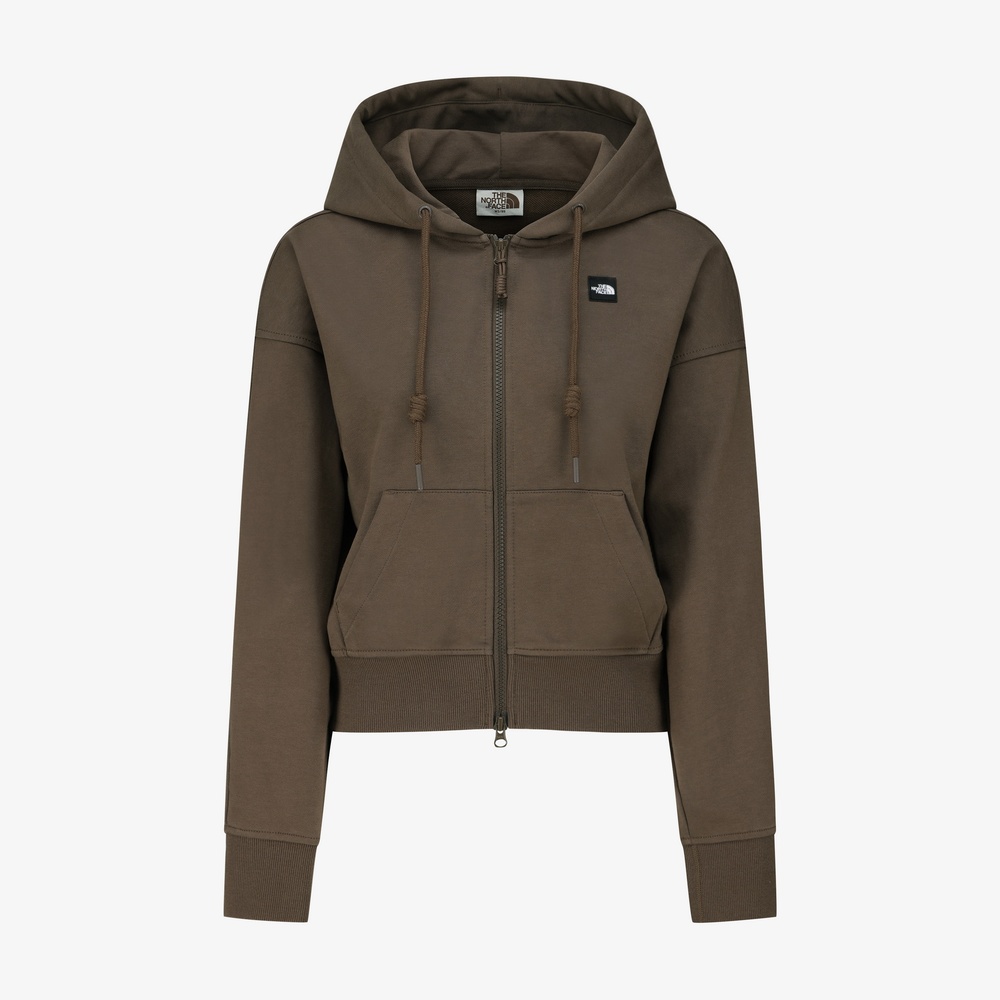 WHITE LABEL HOODIE ZIP-UP DEEP TAUPE