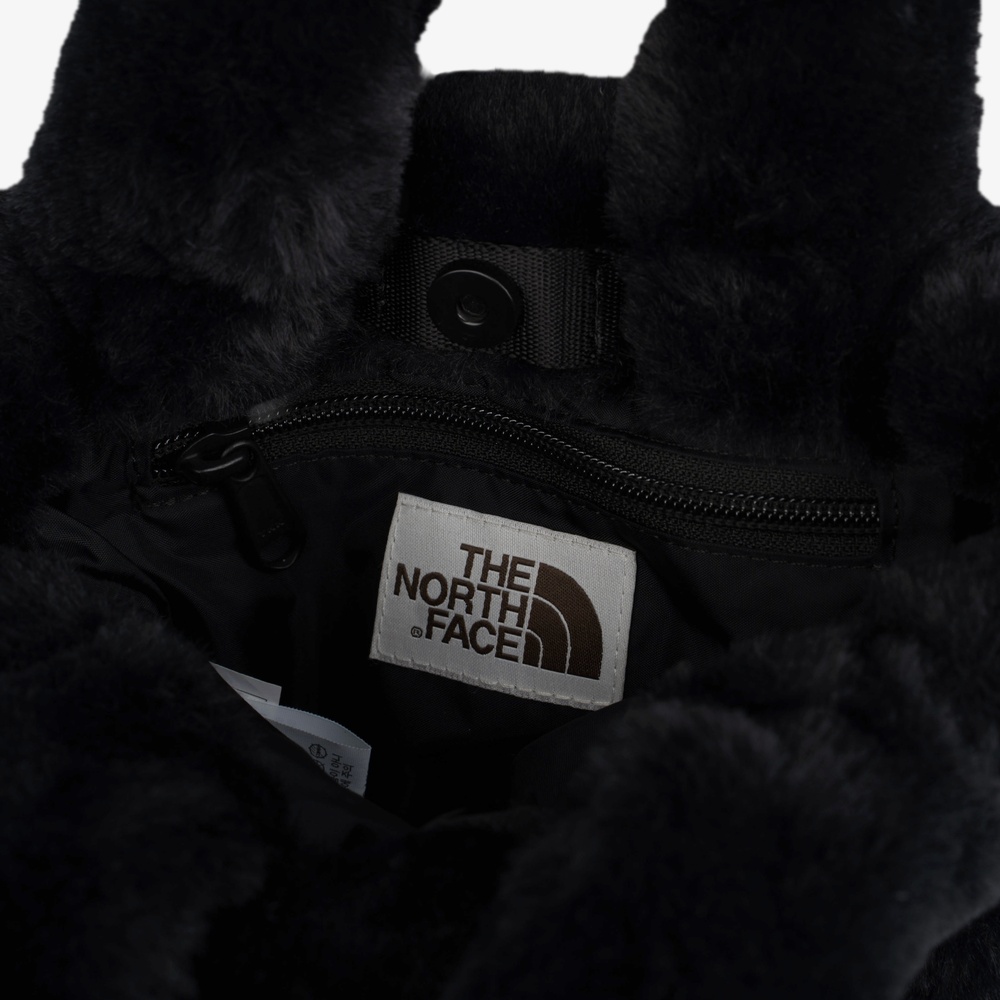 PLUMPY TOTE BAG MINI FUR REAL BLACK
