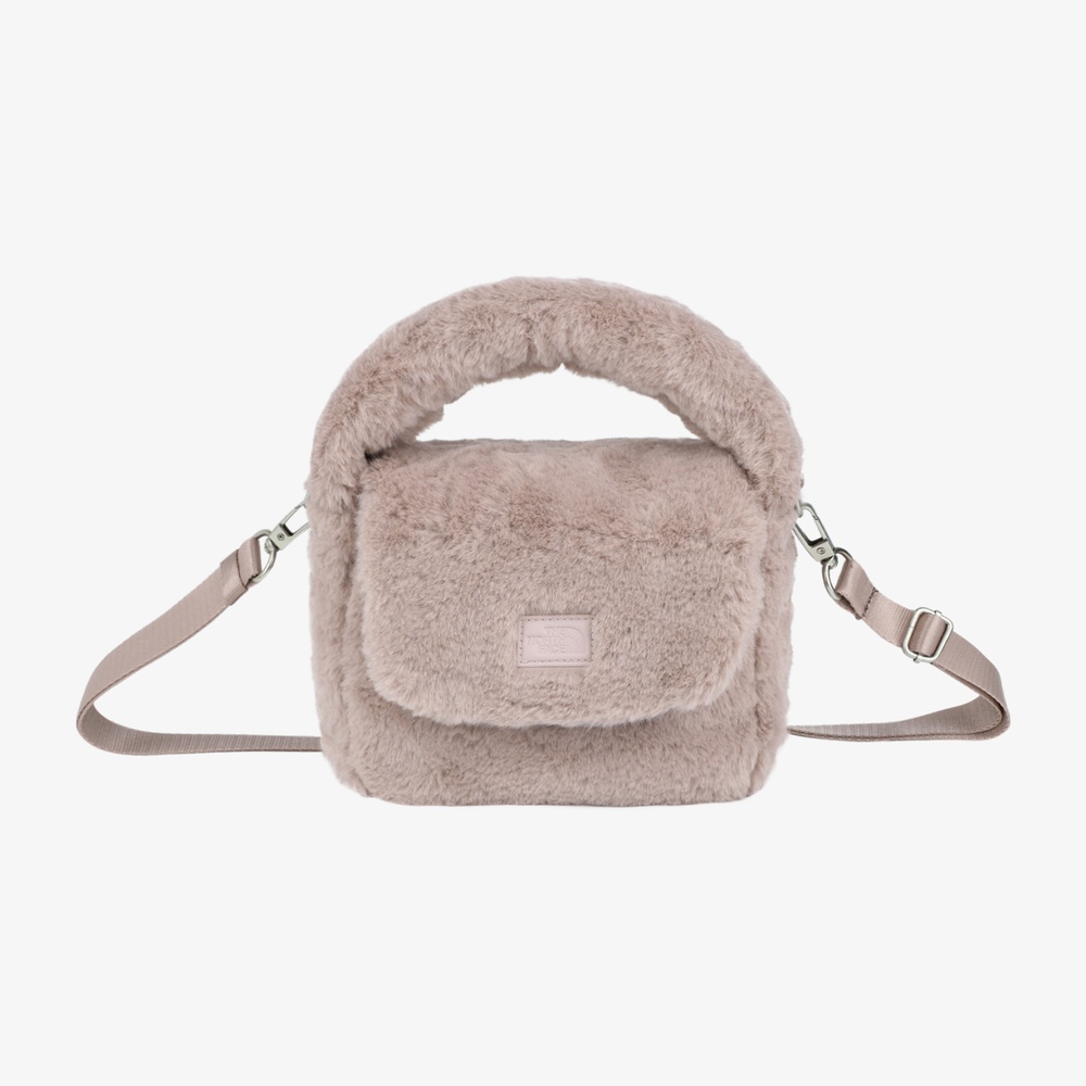 BUBBLY TOTE BAG MINI FUR GRAYISH PINK