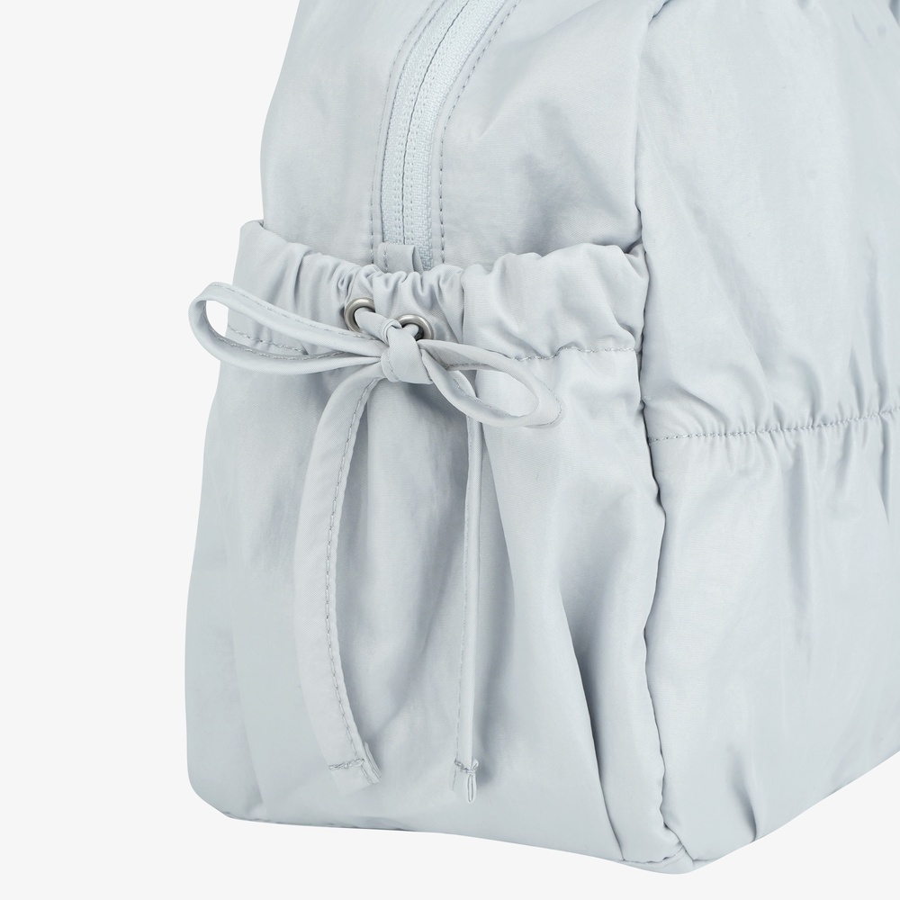 BONNEY SHIRRING SHOULDER TOTE LIGHT GRAY