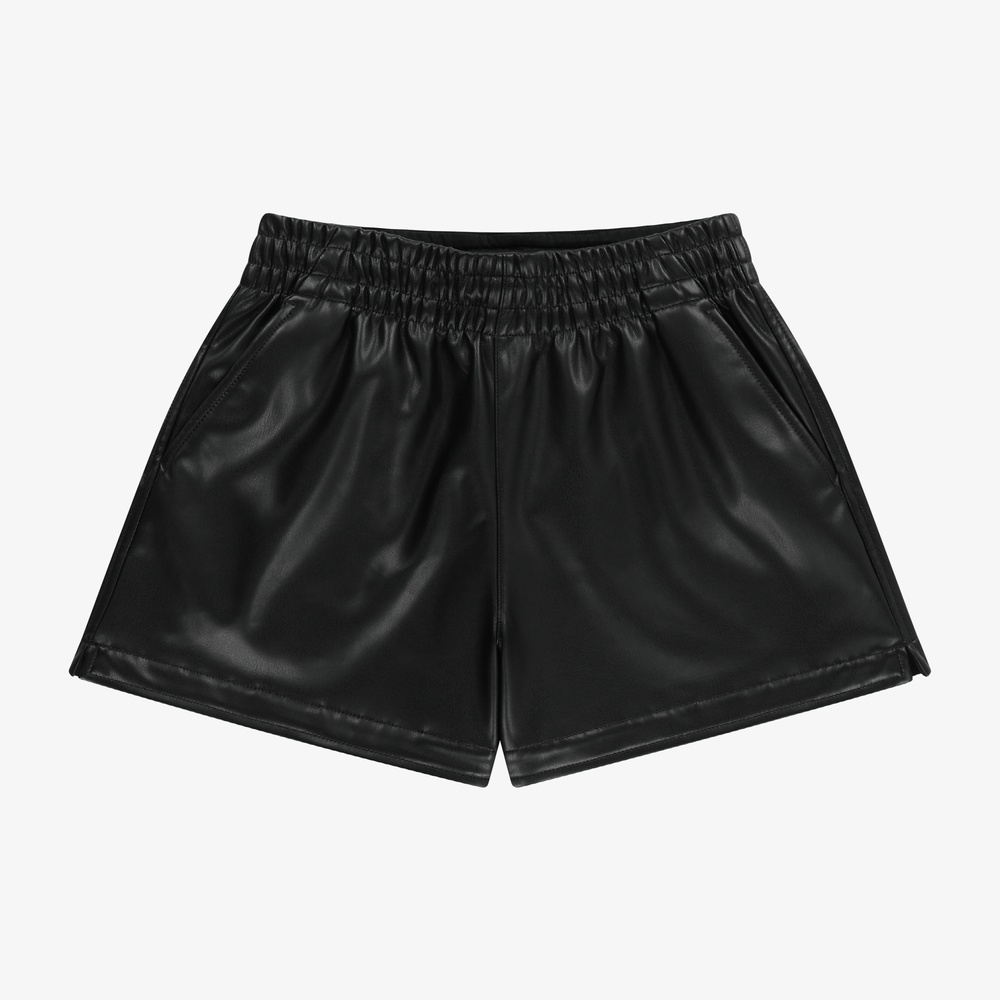 WOMEN'S LEATHER SHORTS BLACK