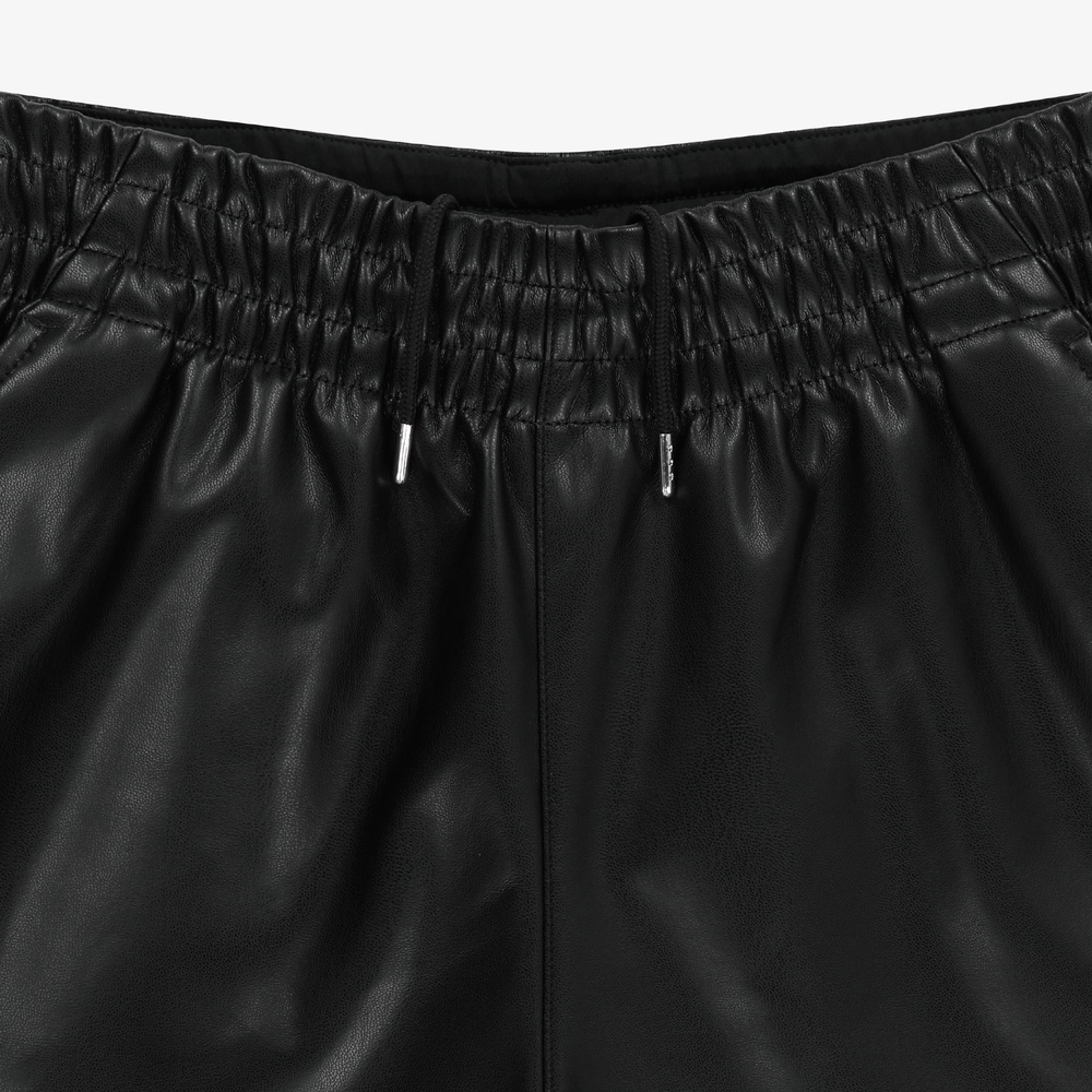 WOMEN'S LEATHER SHORTS BLACK