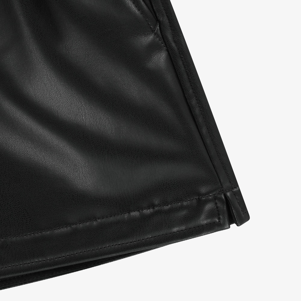 WOMEN'S LEATHER SHORTS BLACK