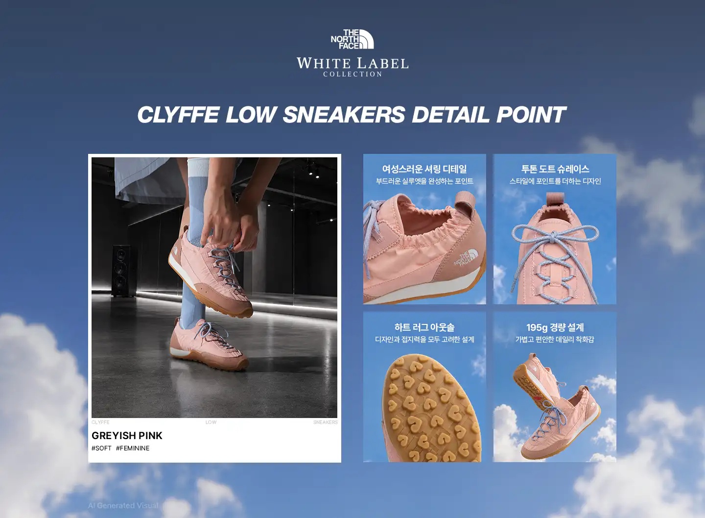 CLYFFE LOW SNEAKERS GRAYISH PINK