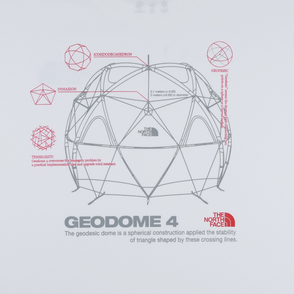 GEODOME LONG SLEEVE TEE WHITE