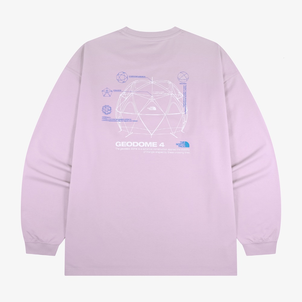GEODOME LONG SLEEVE TEE PALE PINK