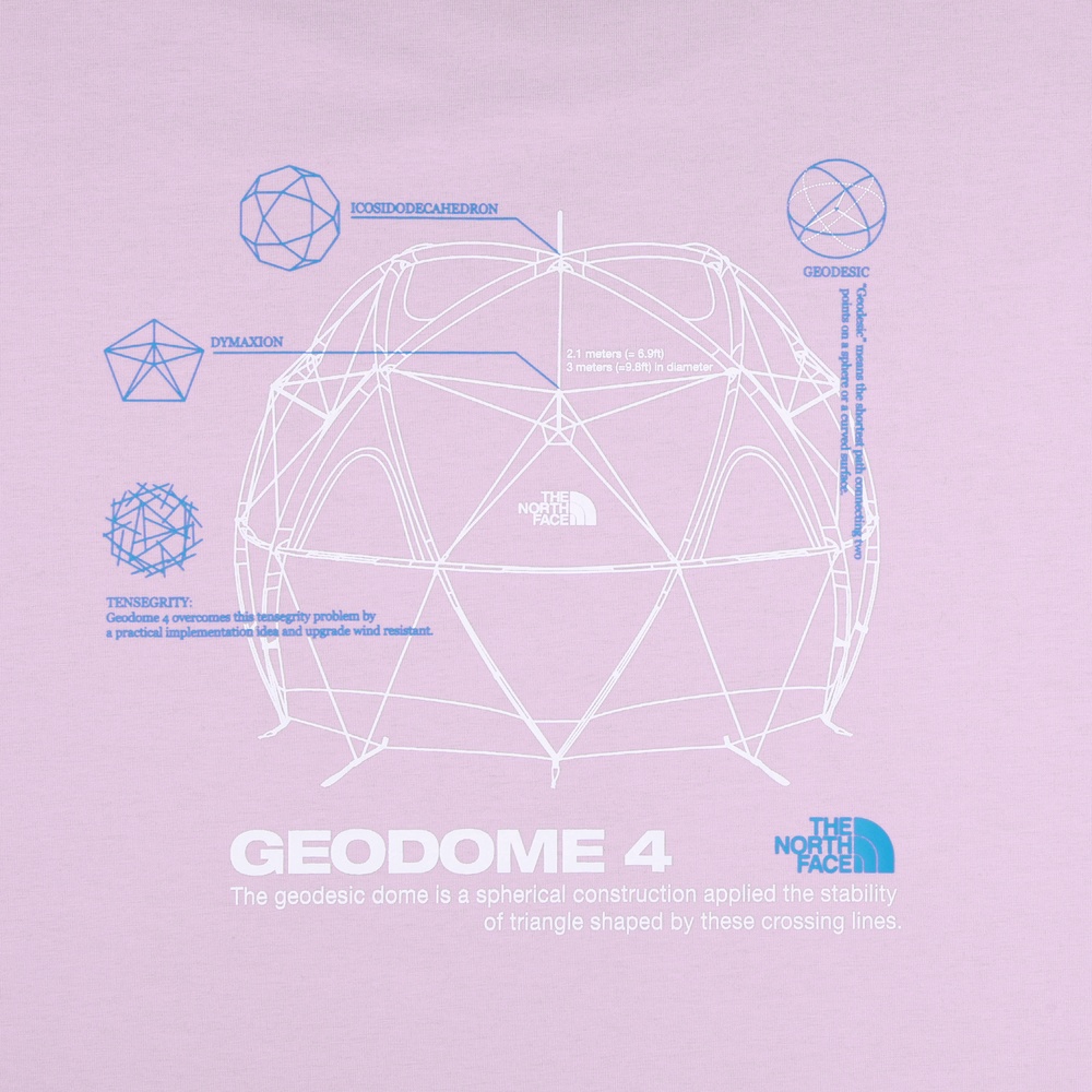 GEODOME LONG SLEEVE TEE PALE PINK