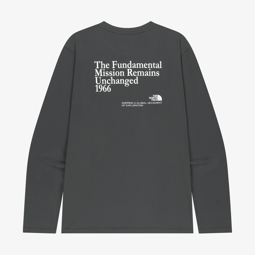 MARIV LONG SLEEVE TEE CHARCOAL GREY