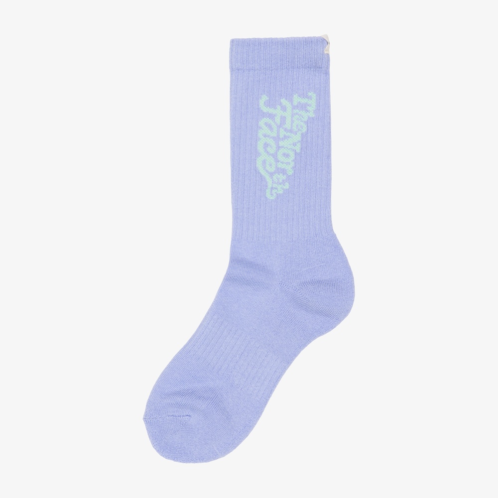 LETTERING SOCKS BABY BLUE