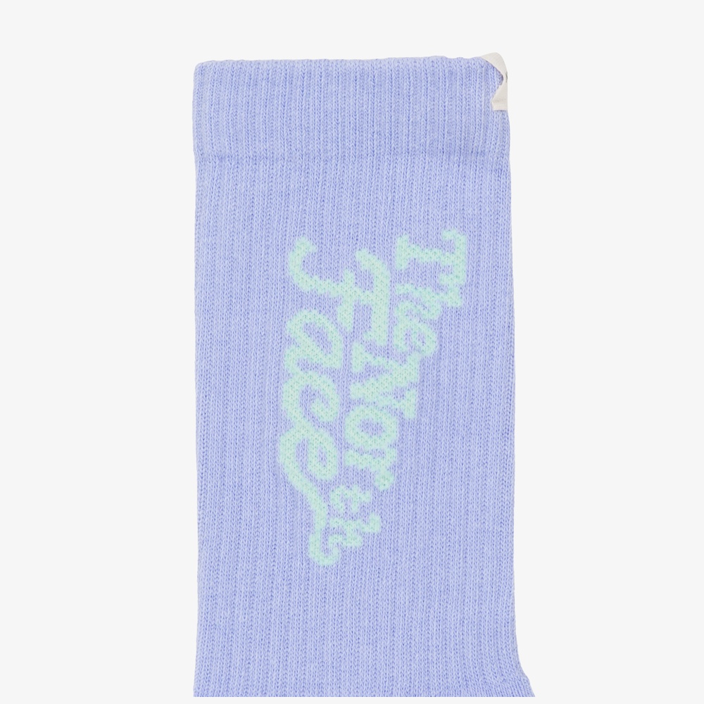 LETTERING SOCKS BABY BLUE