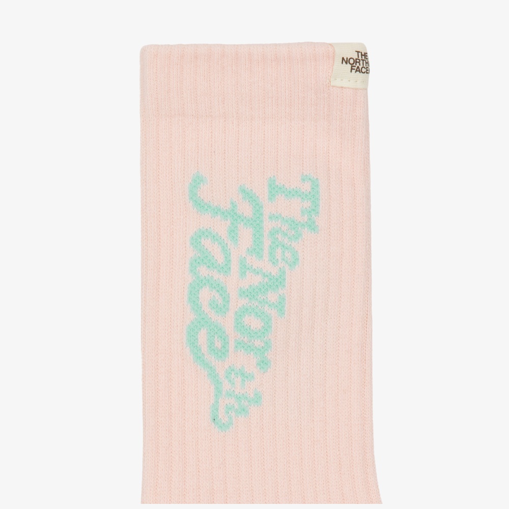 LETTERING SOCKS SOFT PINK