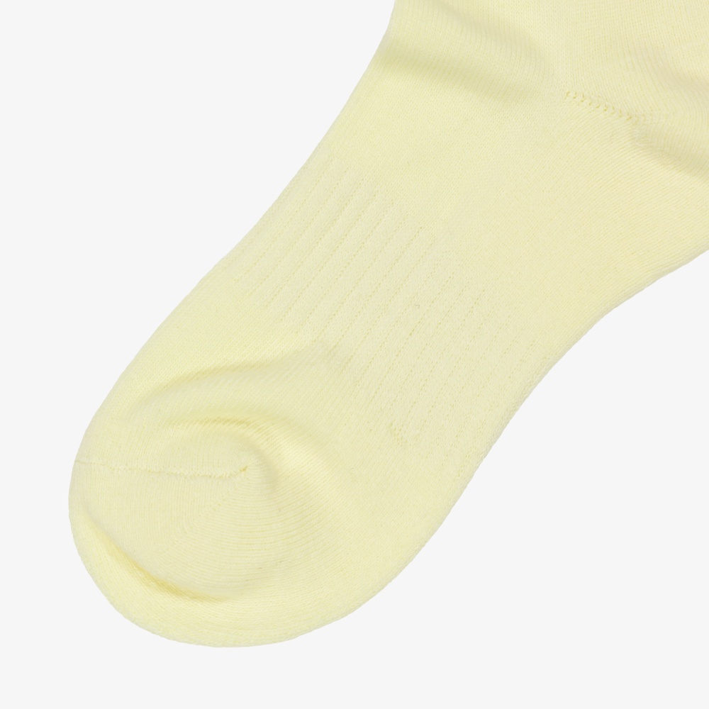LETTERING SOCKS CUSTARD