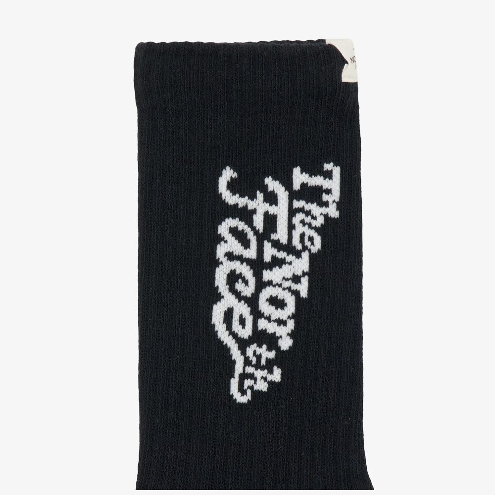 LETTERING SOCKS BLACK