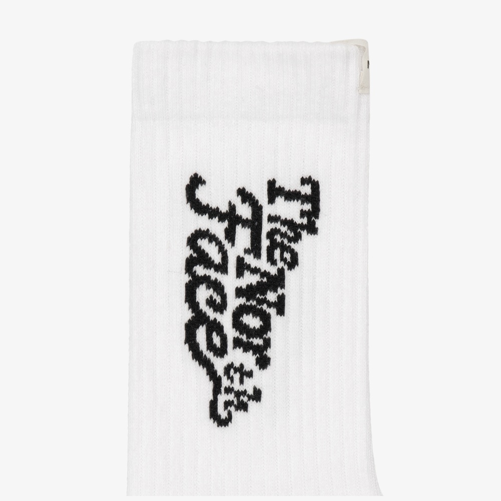 LETTERING SOCKS WHITE